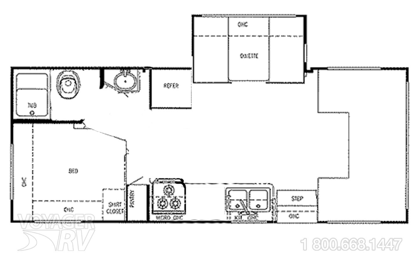 2011 Gulfstream Conquest 23B Floorplan