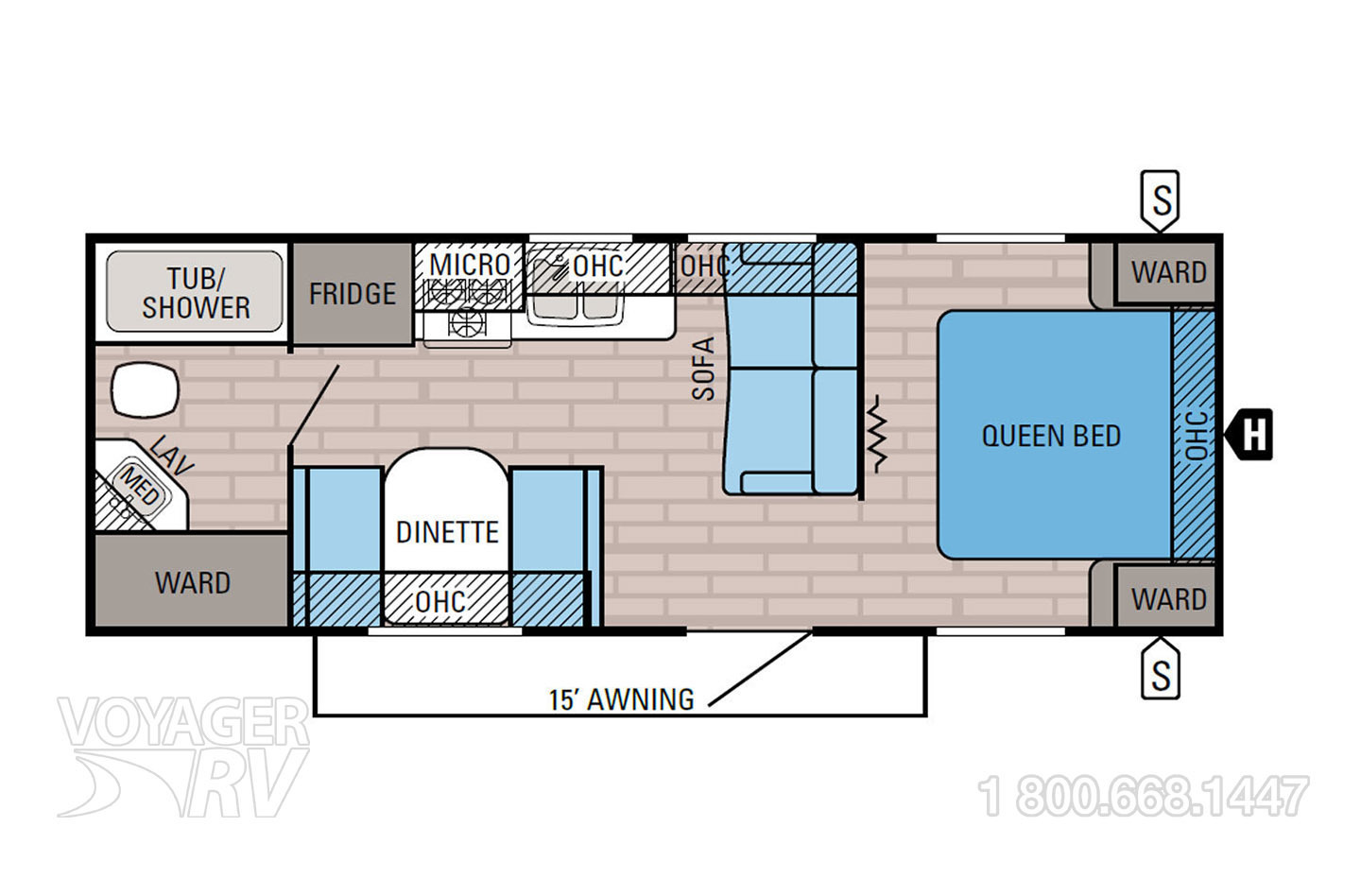 2019 Starcraft Mossy Oak Lite 24RLS  Floorplan