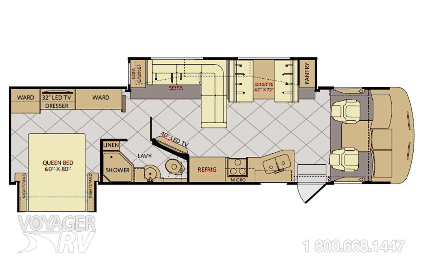 2015 Fleetwood Southwind 34A Floorplan