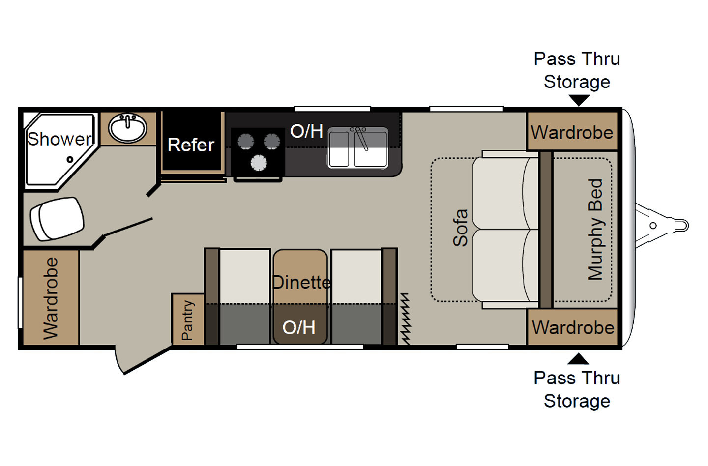 2017 Forest River Wildwood Hyperlite 207RUXL Floorplan