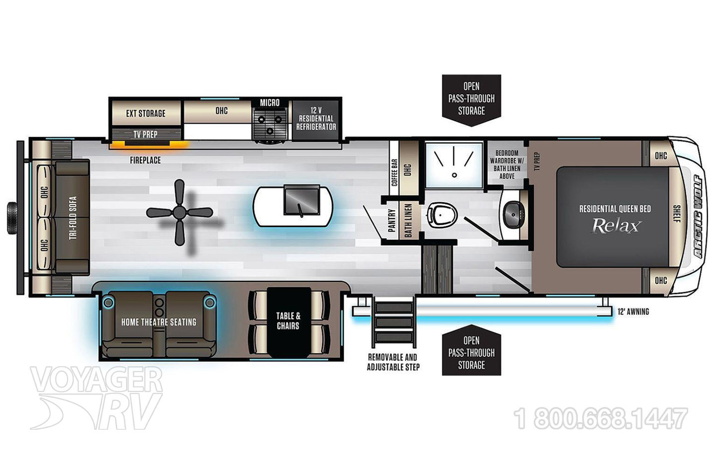 2019 Grand Design Reflection 29RS Floorplan