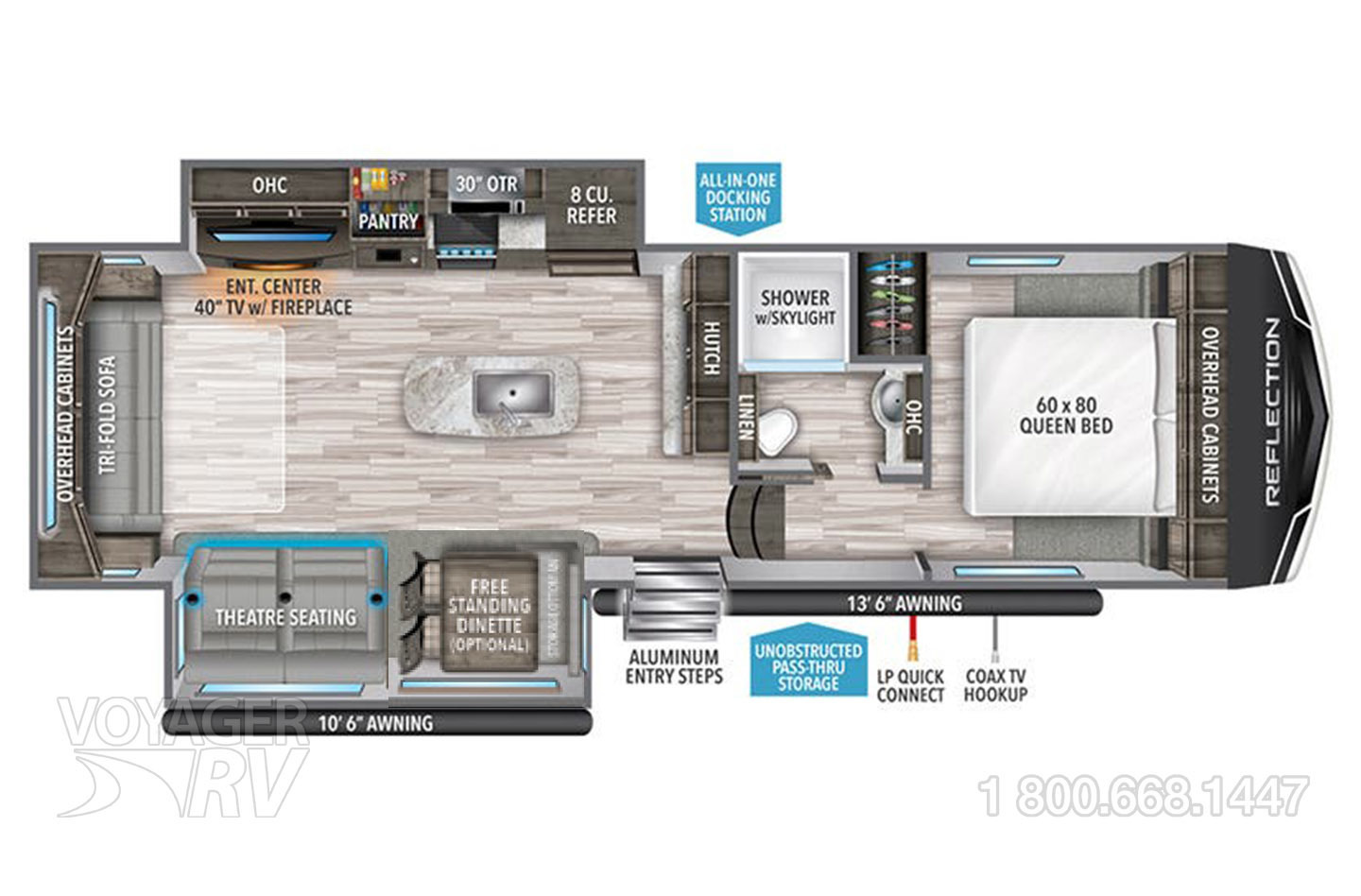 2020 Grand Design Reflection 150 Series 295RL Floorplan