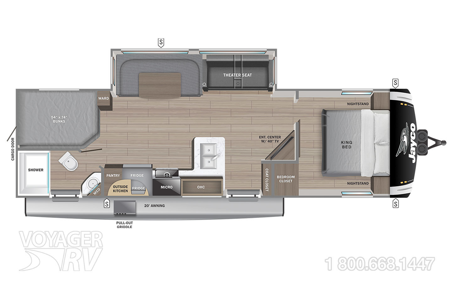 2026 Jayco Jay Feather Premier 29BHB Floorplan