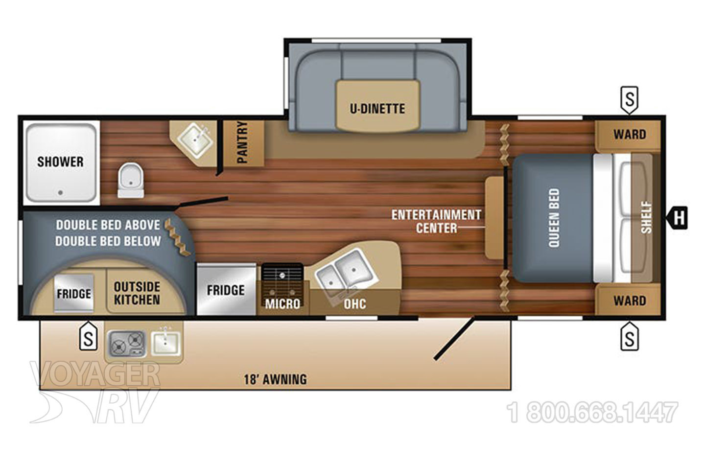 2021 Highland Ridge Open Range 26BHS Floorplan