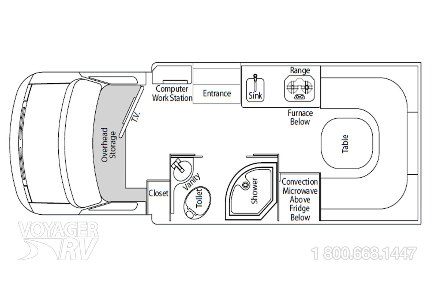 2021 Forest River Sunseeker 2370 Floorplan
