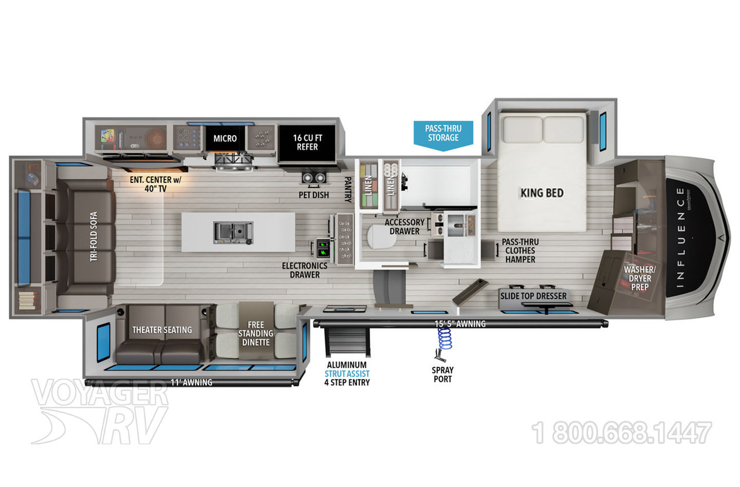 2026 Grand Design Influence 3003RL Floorplan