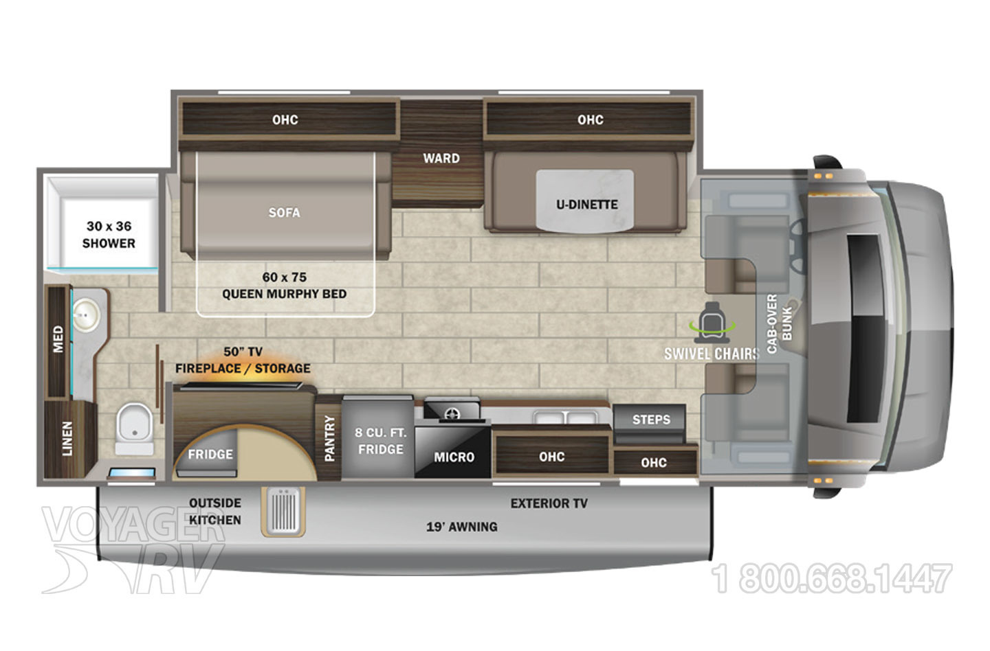 2022 Entegra Odyssey 26M Floorplan