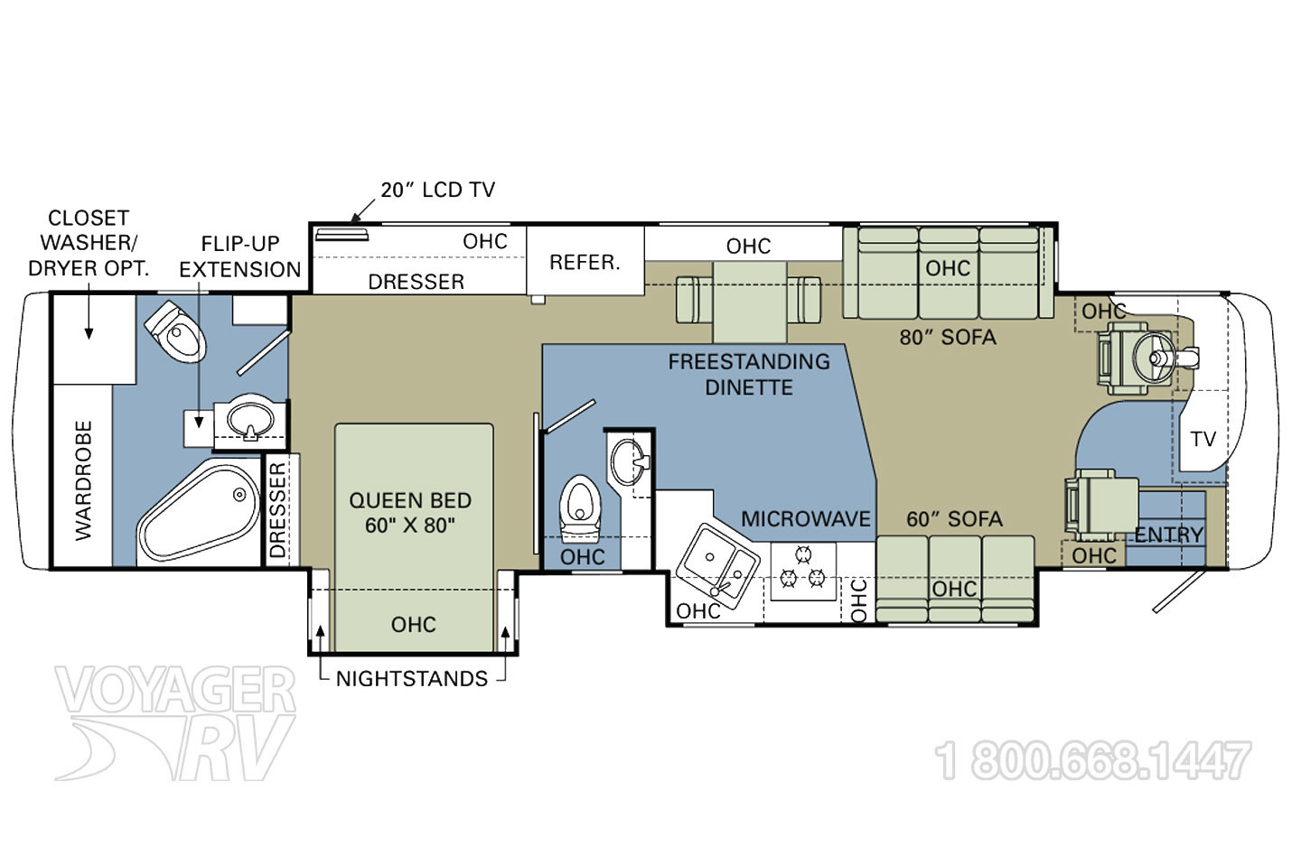 2008 Holiday Rambler Ambassador 40 Floorplan