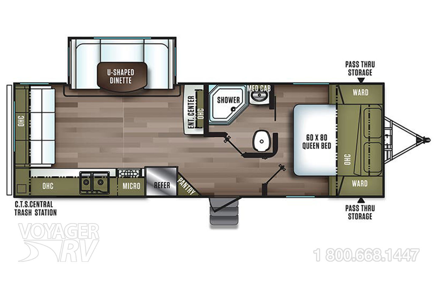 2020 Keystone Bullet Premier 26UDPR Floorplan