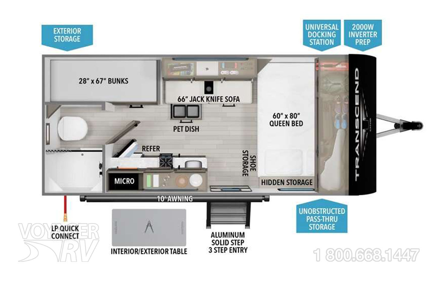 2026 Grand Design Transcend ONE 151BH Floorplan
