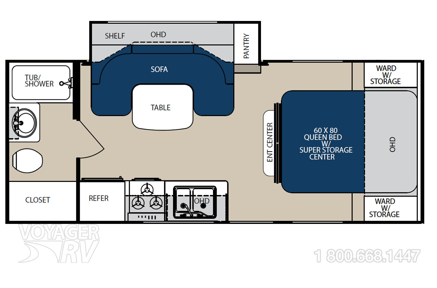 2015 Forest River Surveyor 220RBS Floorplan