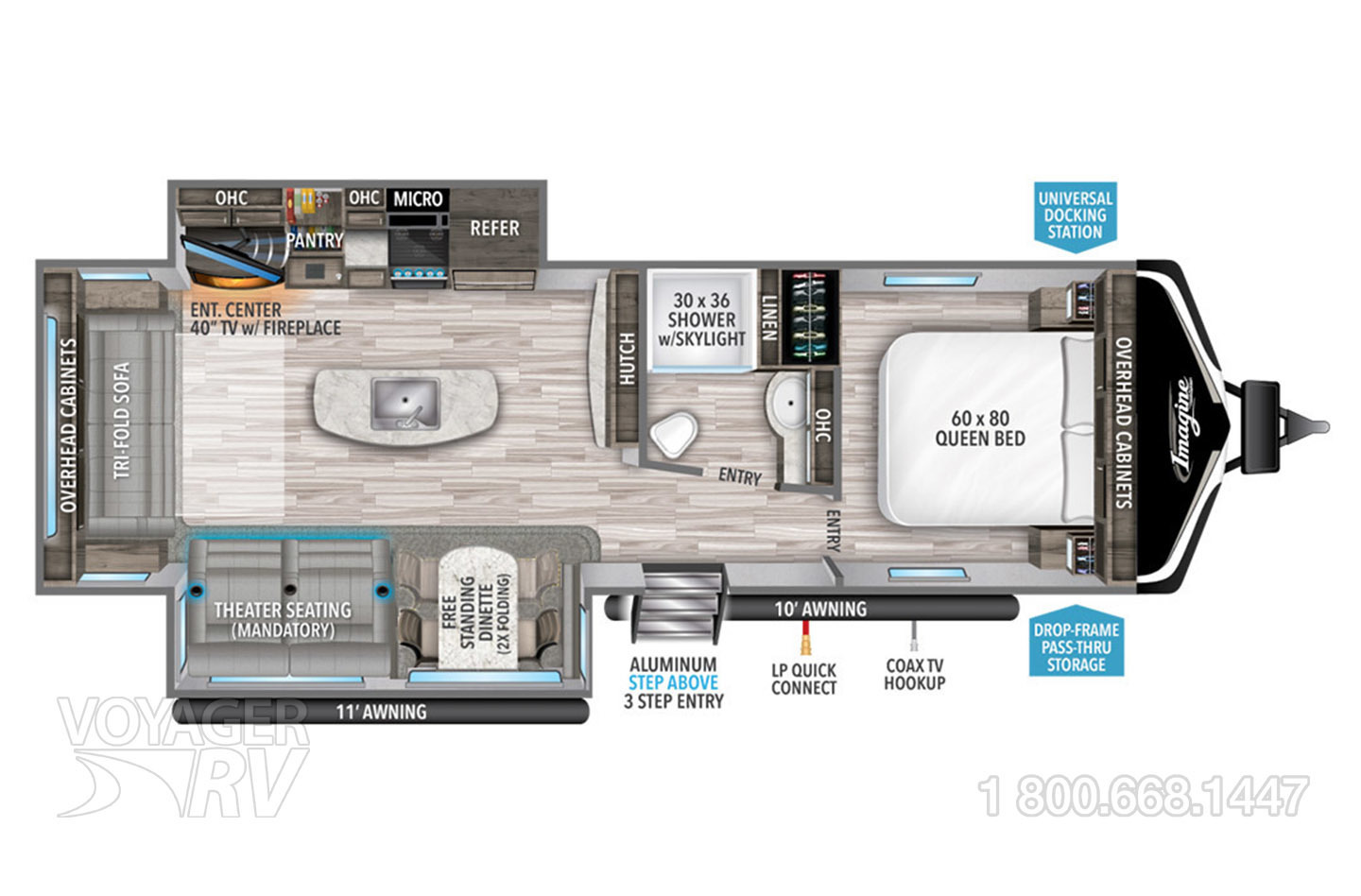 2023 Northwood Arctic Fox 25W Floorplan
