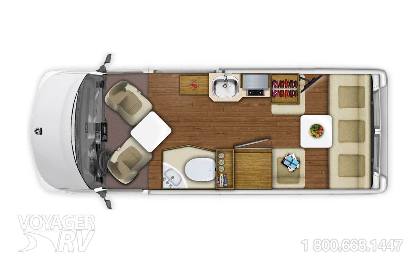 2023 Roadtrek Zion  Floorplan