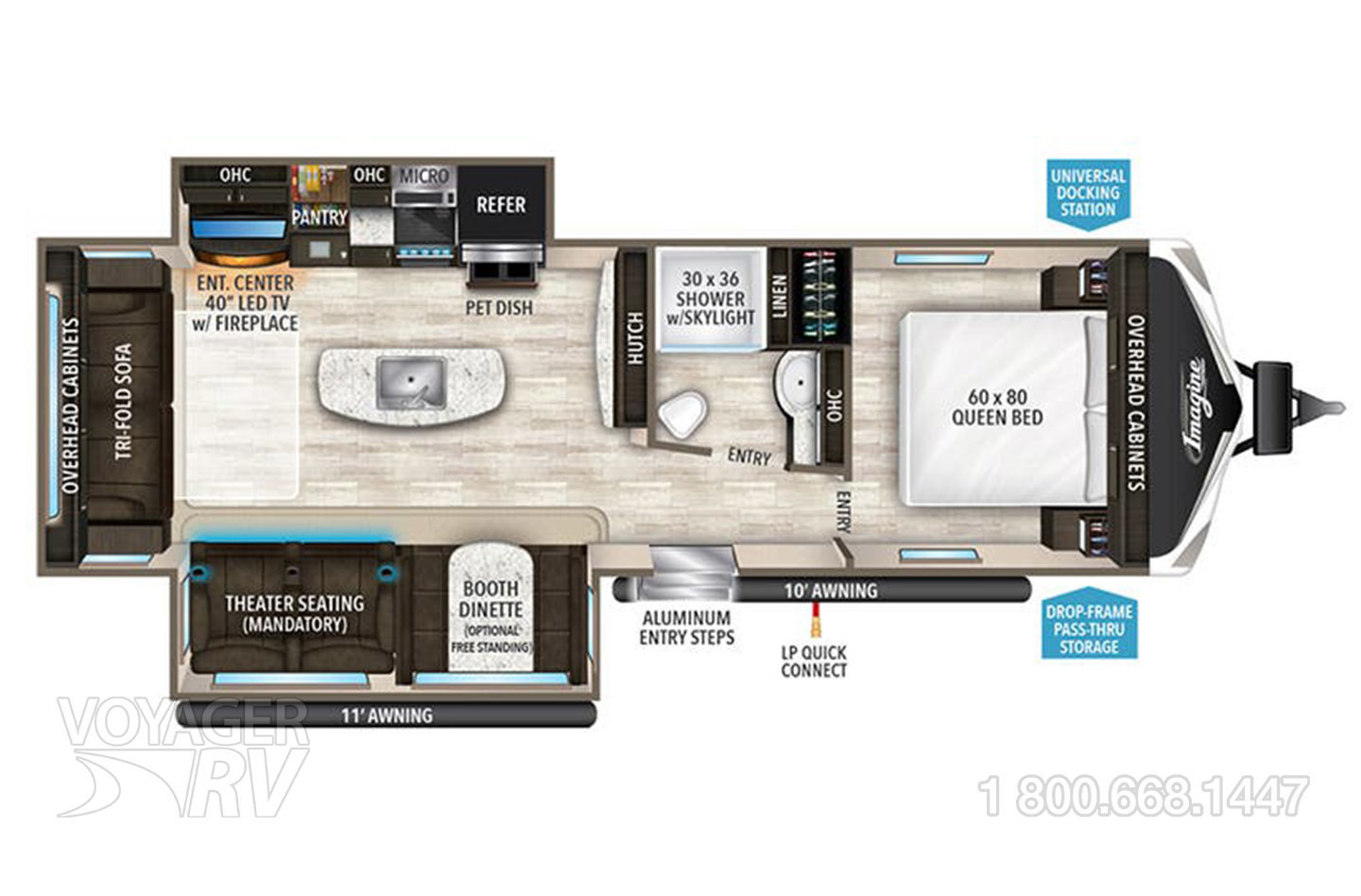 2025 Grand Design Imagine 2600RB Floorplan