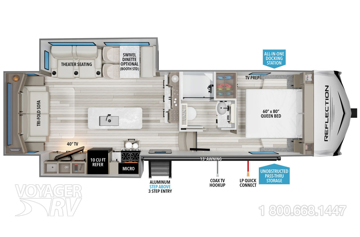 2026 Grand Design Reflection 100 Series 28RL Floorplan