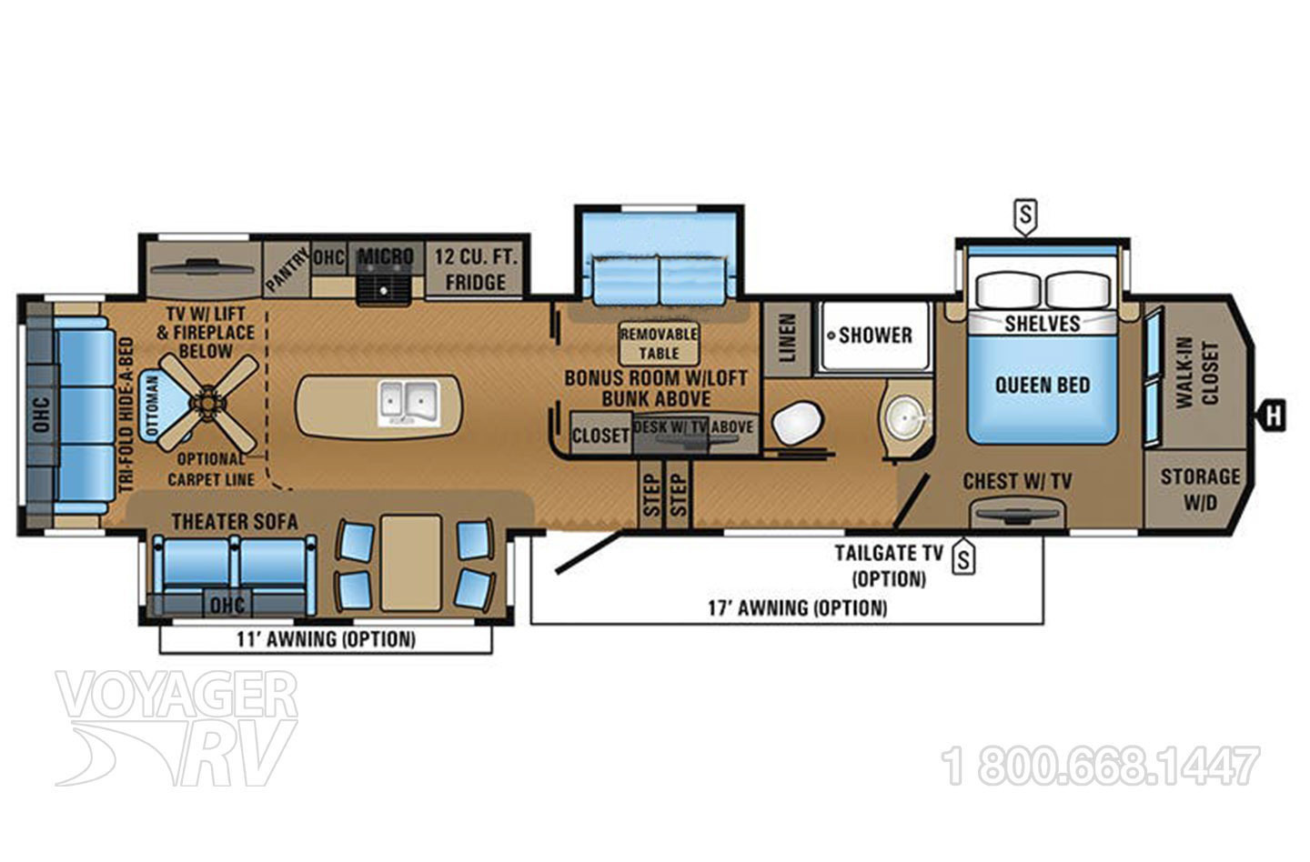 2017 Jayco North Point 377RLBH Floorplan