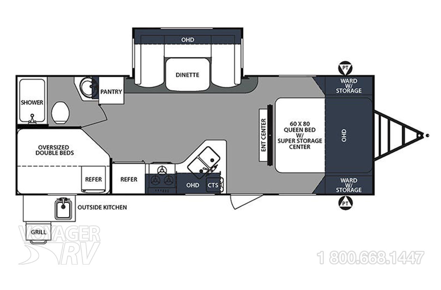 2025 Grand Design Transcend ONE 161BH Floorplan