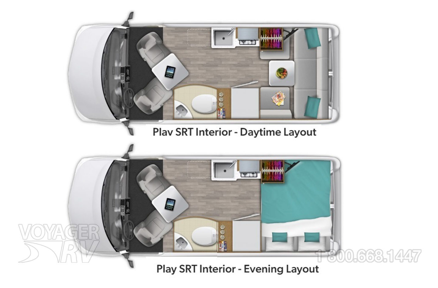 2025 Roadtrek Play SRT Floorplan