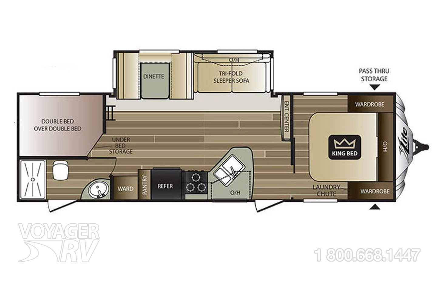 2017 Keystone Bullet 272BHS Floorplan