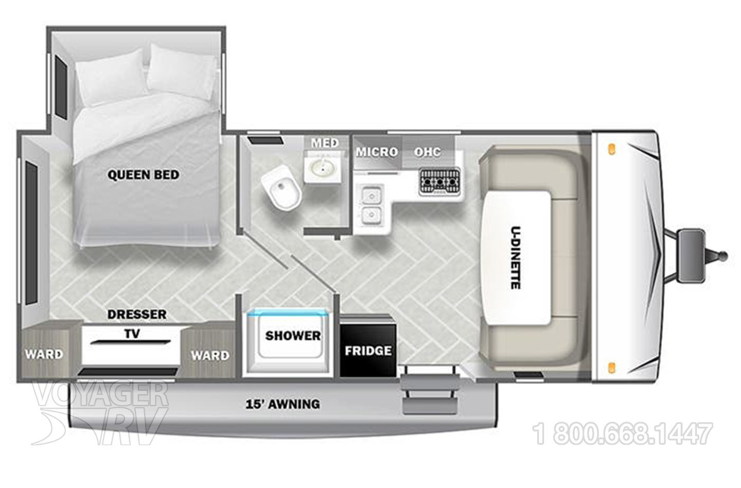2023 Forest River EVO T169RS Floorplan