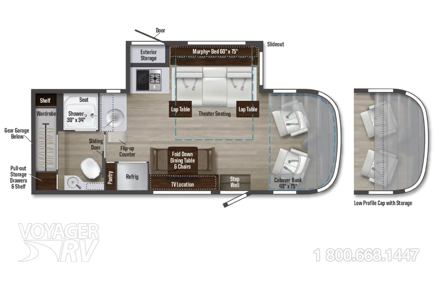 2025 Winnebago Navion 24T Floorplan