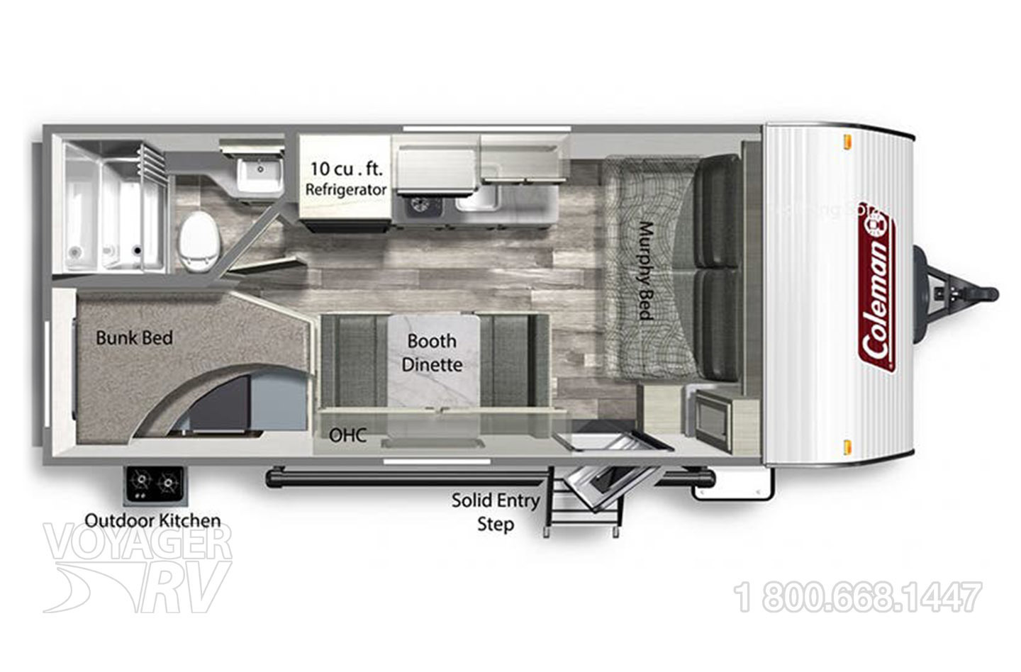 2022 Dutchmen Coleman 18BH Floorplan