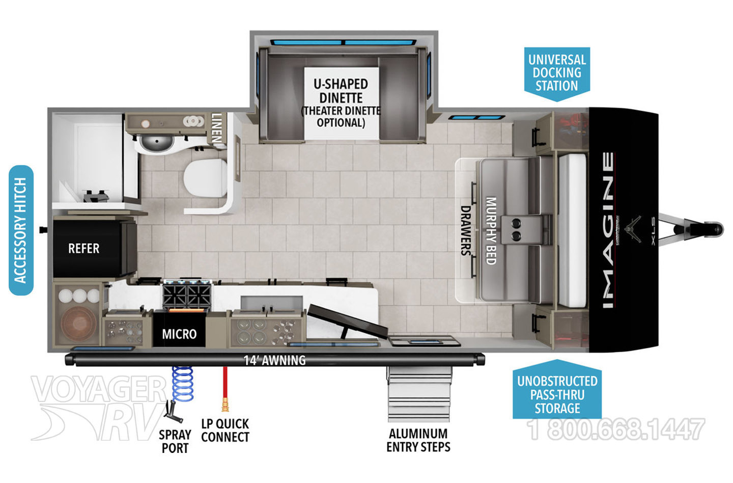 2026 Grand Design Imagine XLS 17MKE Floorplan