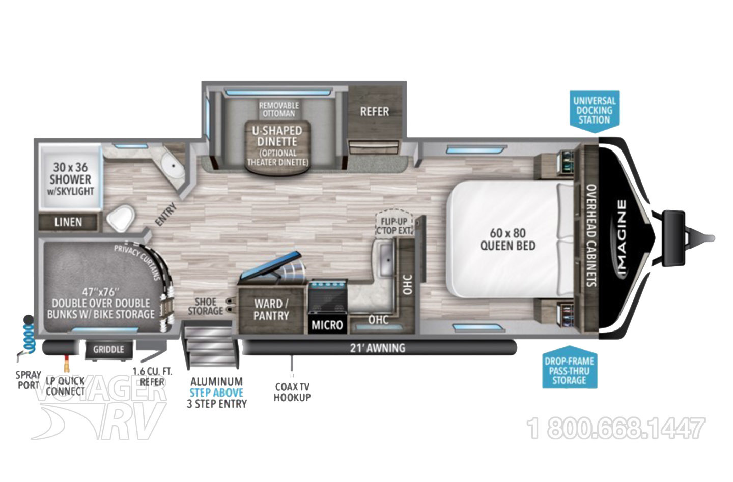 2022 Grand Design Imagine 2400BH Floorplan
