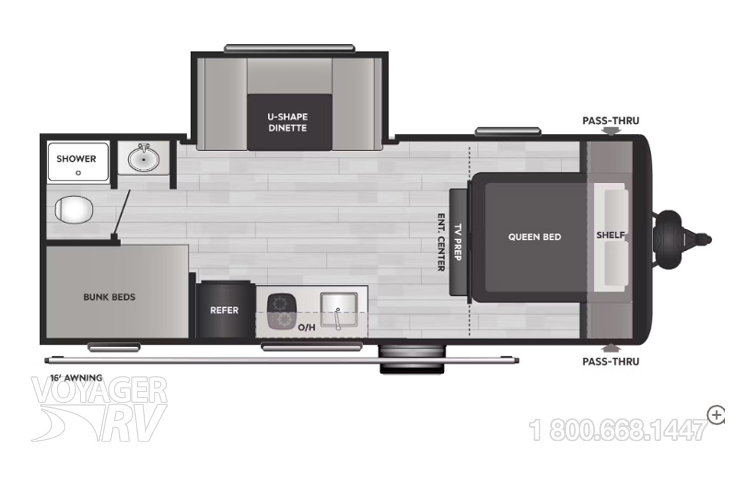 2026 Grand Design Transcend Xplor 23BHX Floorplan