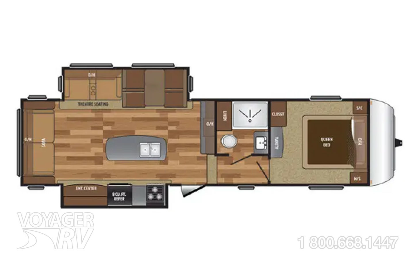 2019 Grand Design Reflection 150 Series 273MK Floorplan