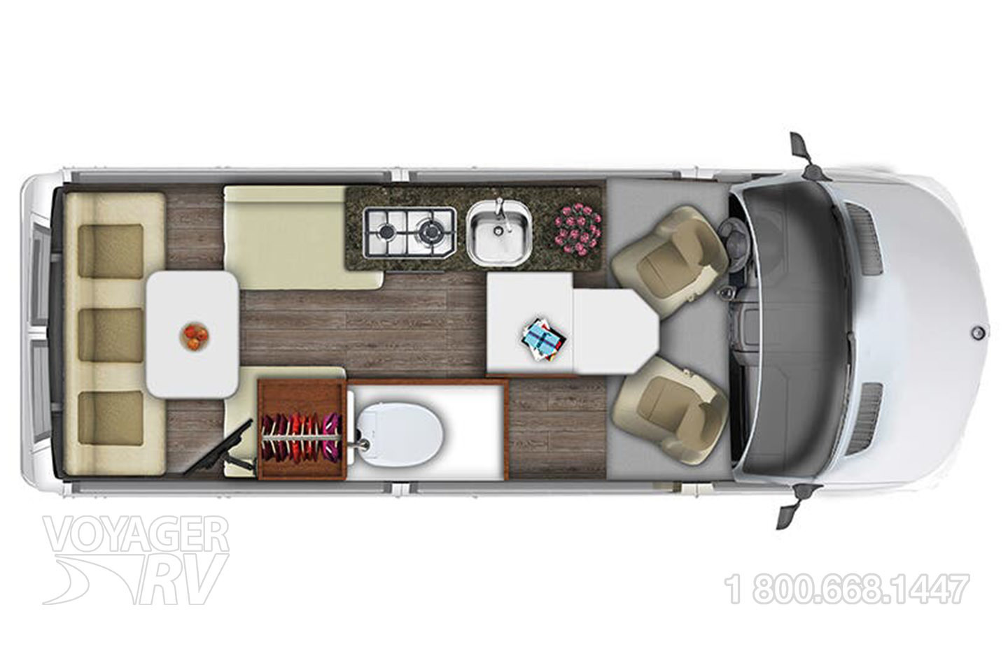 2022 Roadtrek Zion  Floorplan