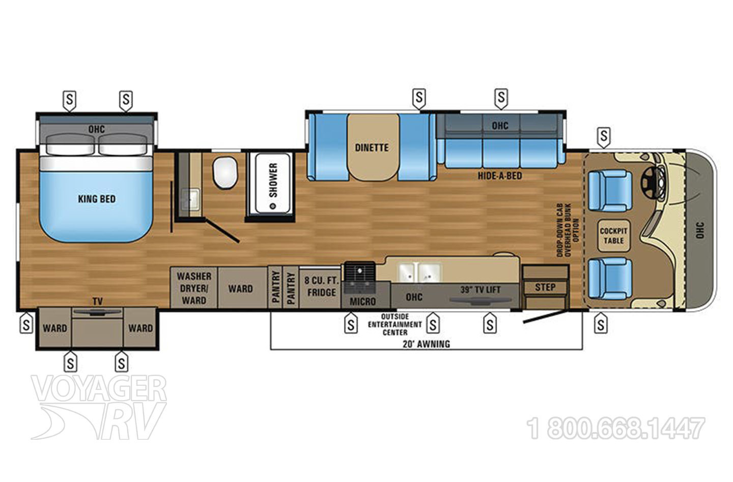 2017 Fleetwood Bounder  35P Floorplan