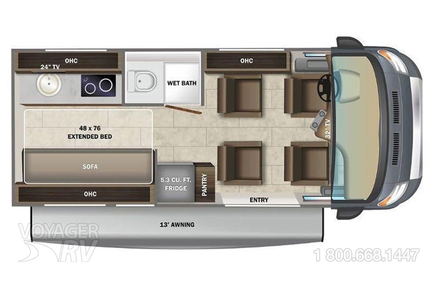 2025 Roadtrek Play SRT  Floorplan