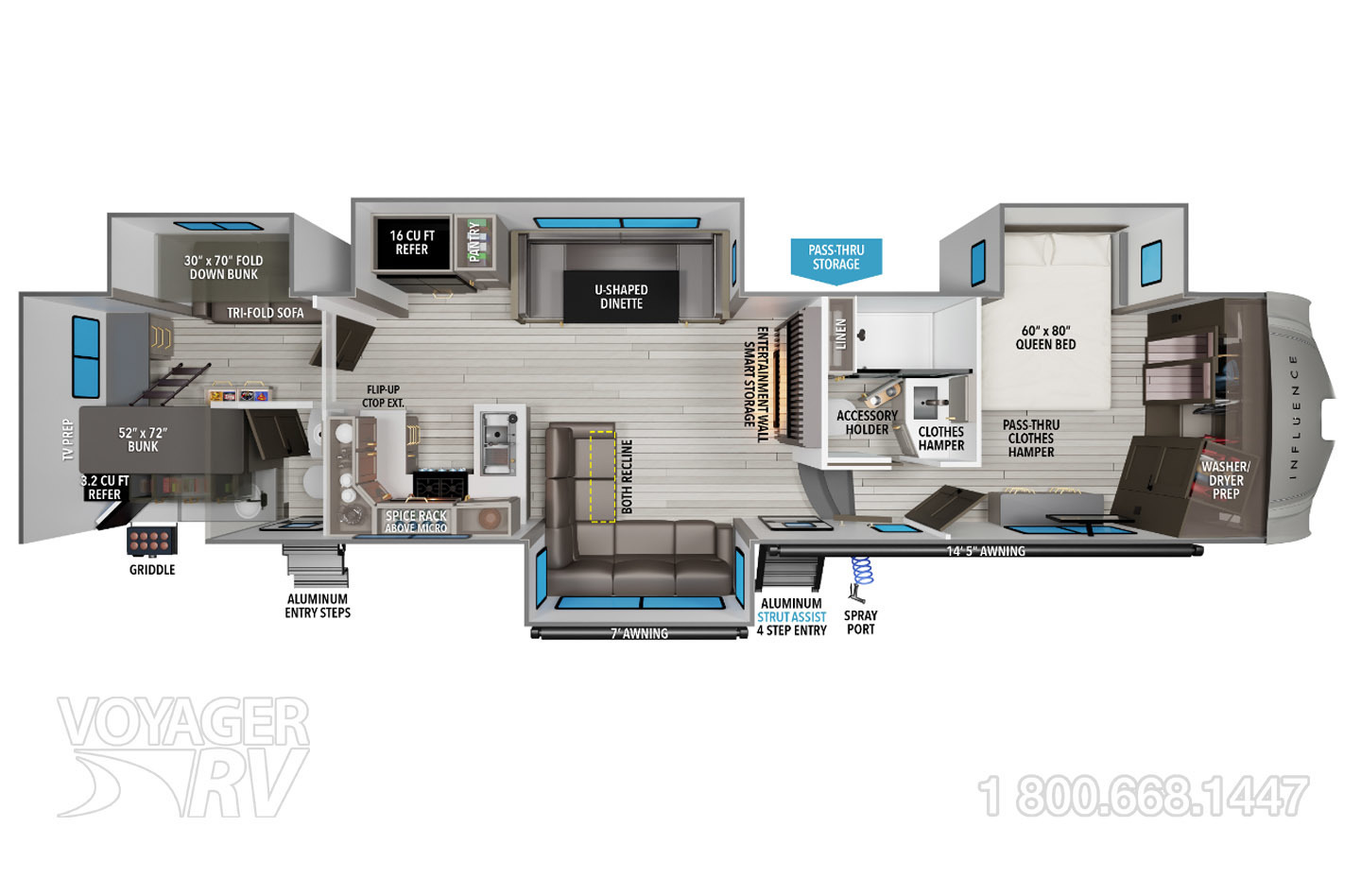 2026 Grand Design Influence 3904BH Floorplan