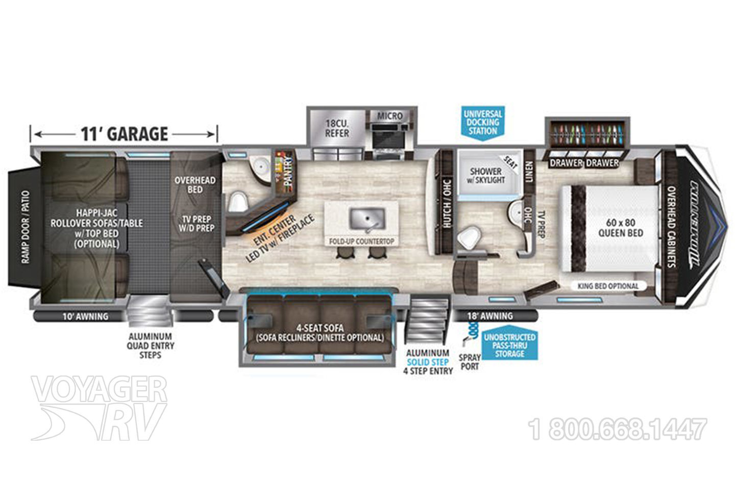 2018 Grand Design Momentum 351M Floorplan