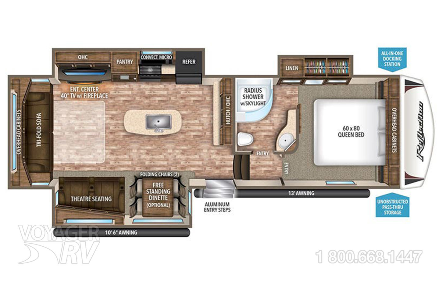 2019 Grand Design Reflection 303RLS  Floorplan