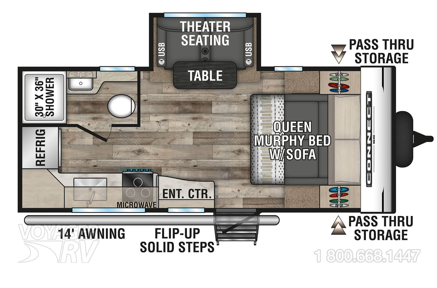 2020 Keystone Cougar 22RBSWE Floorplan
