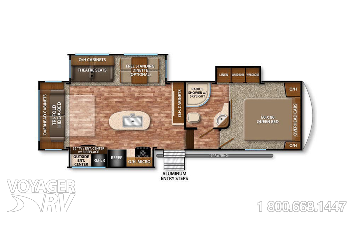 2021 Forest River Rockwood 2889WS Floorplan