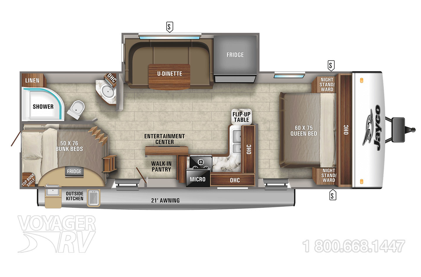 2021 Jayco Jay Feather 24BH Floorplan