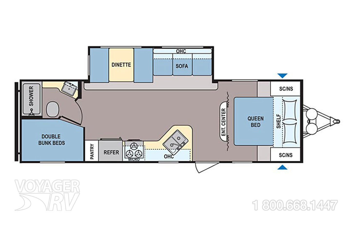 2019 Dutchmen Coleman 262BH Floorplan
