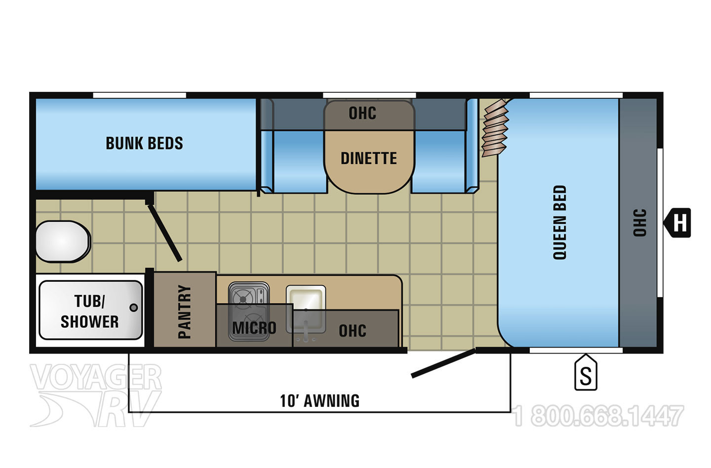 2015 Jayco  Jay Flight SLX 184BH Floorplan