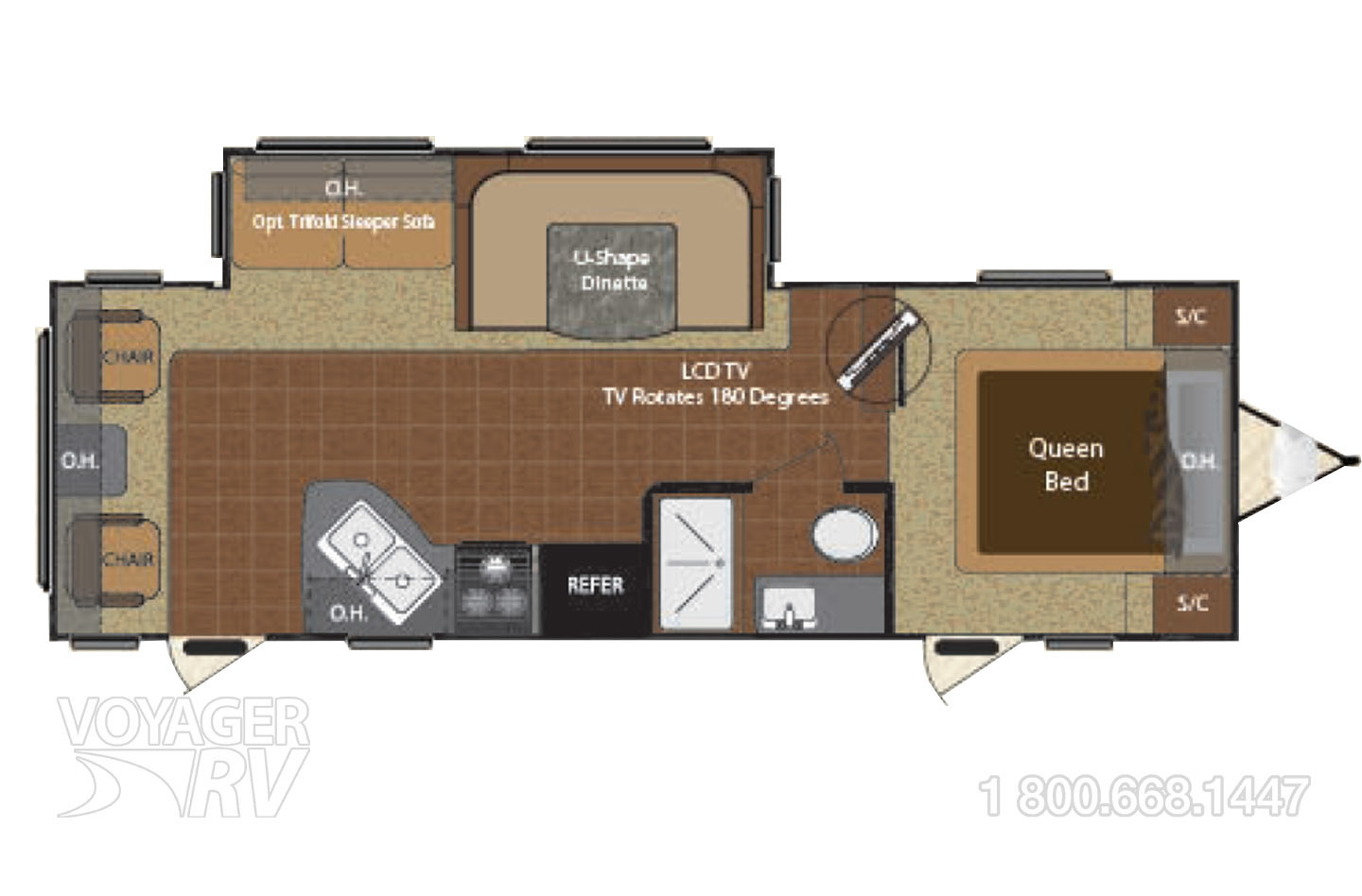 2013 Keystone Hideout Hornet 26RLS Floorplan