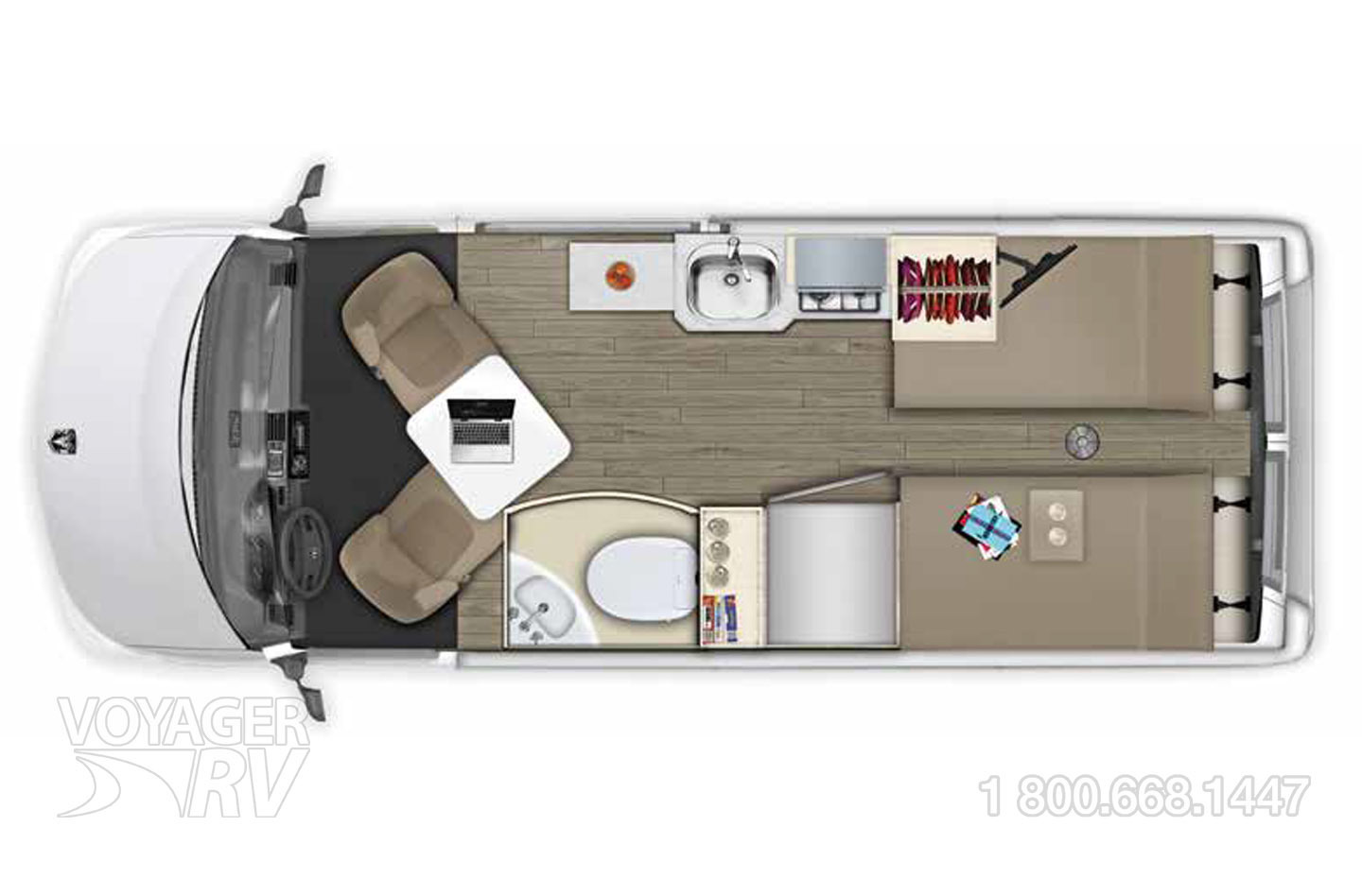 2022 Roadtrek Chase  Floorplan