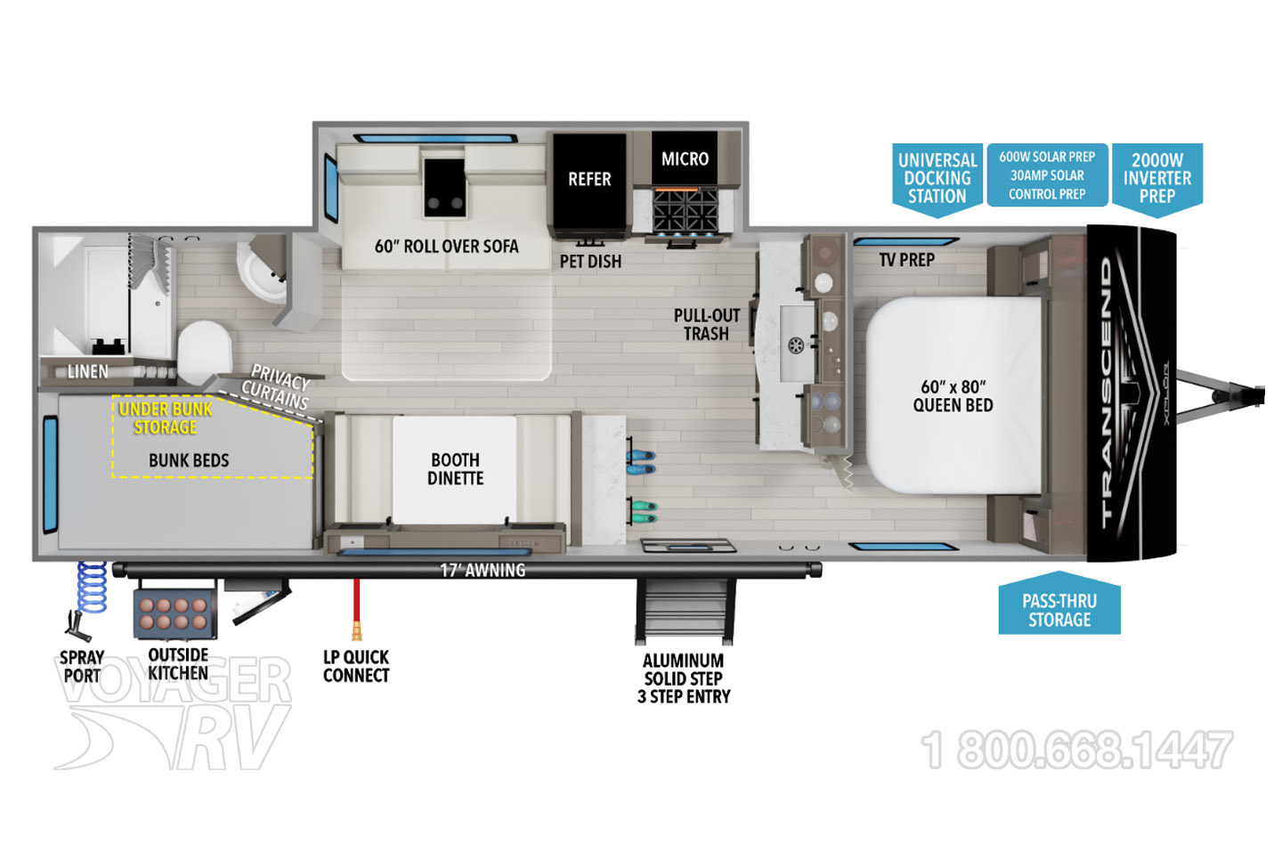 2026 Grand Design Transcend Xplor 26BHX Floorplan