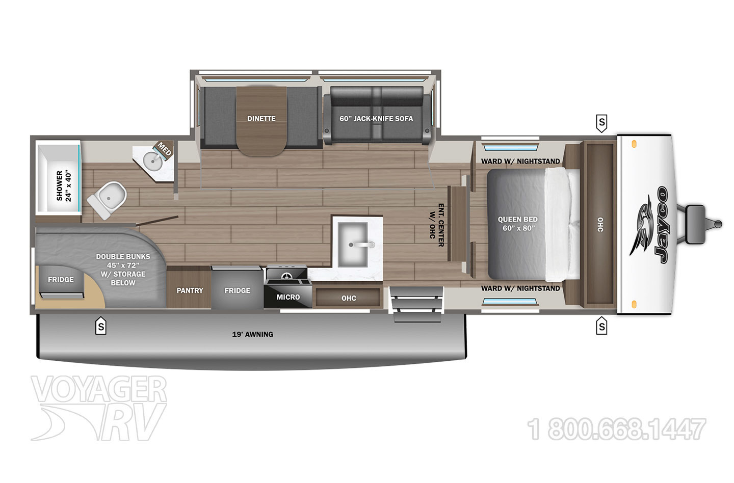 2026 Jayco Jay Feather 26BHSL Floorplan