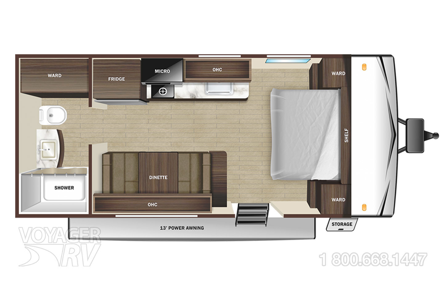 2024 Highland Ridge Open Range 182RB Floorplan