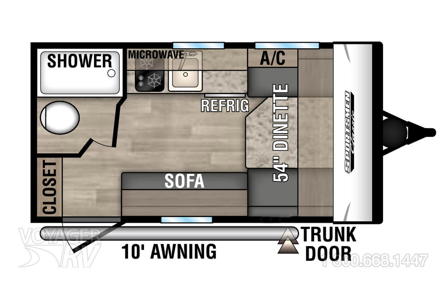 2023 KZ Sportsmen Classic 130RB OFF ROAD Floorplan