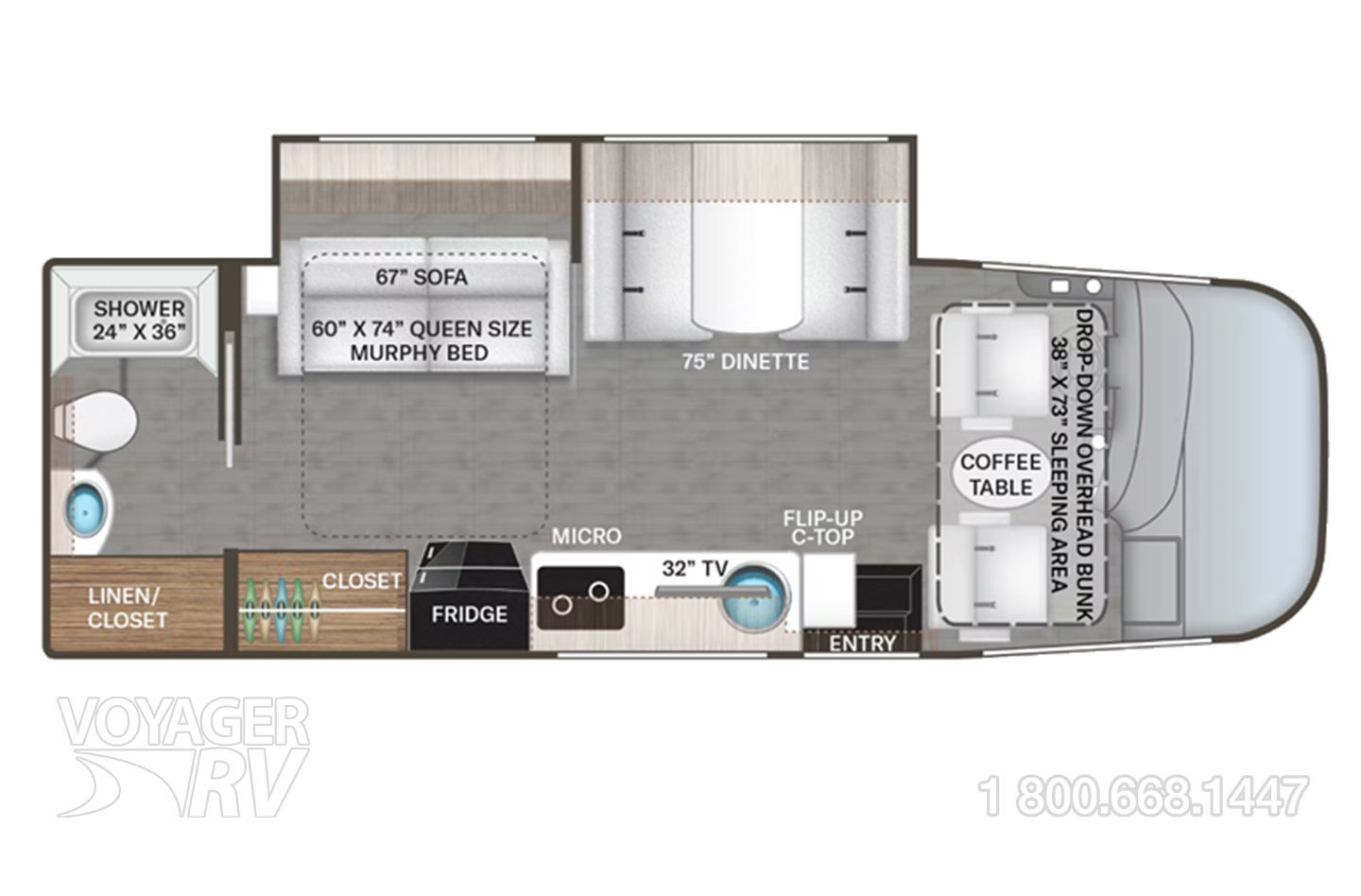 2023 Thor Vegas 24.4 Floorplan