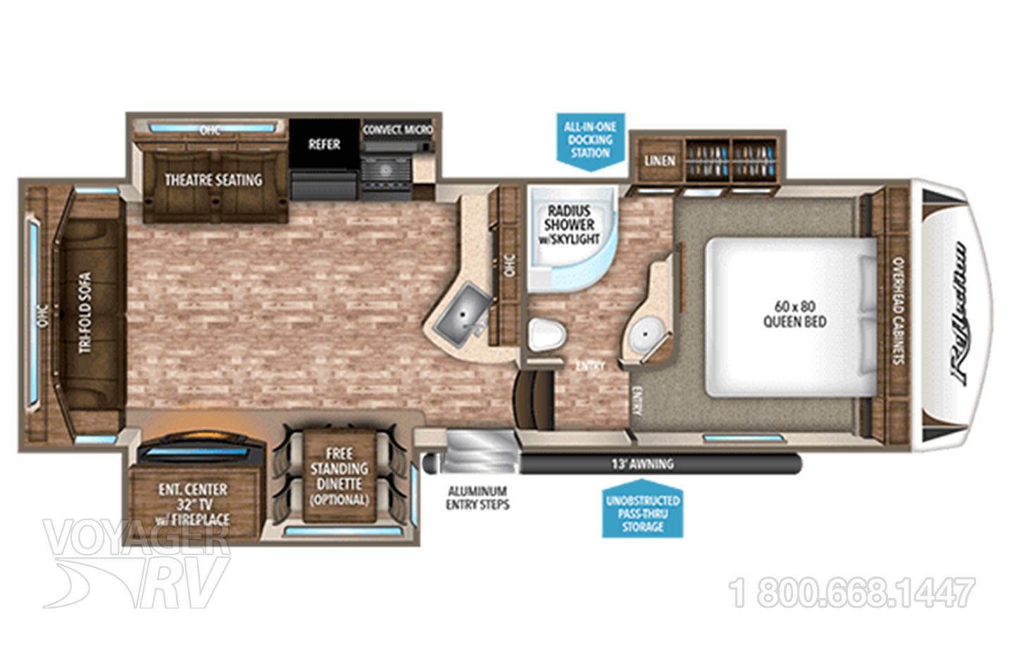 2017 Grand Design Reflection 29RL Floorplan