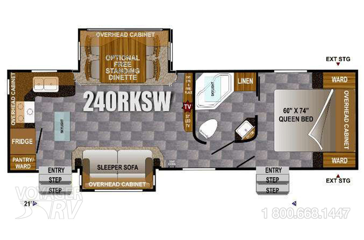 2013 Outdoors RV Wind River 240RKS Floorplan